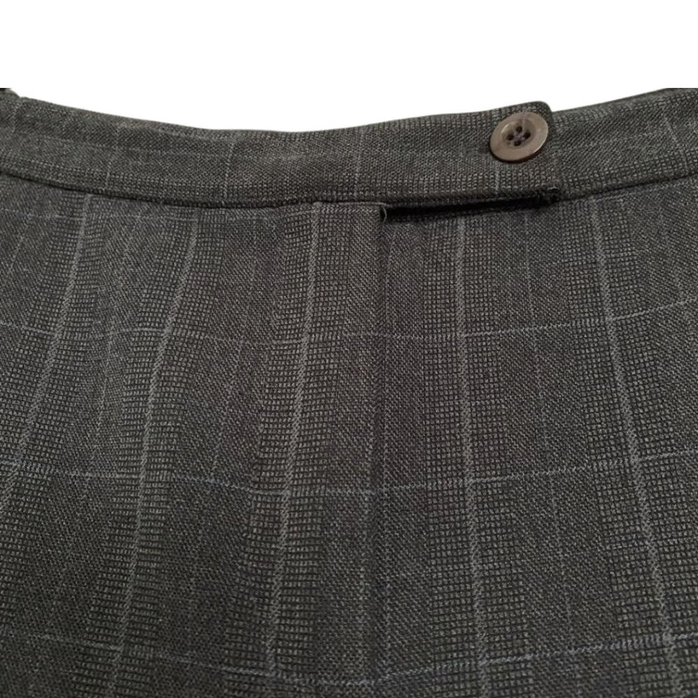 Worthington Petite Stretch Grey Plaid Business Casual Dress Pants - Picture 8 of 13
